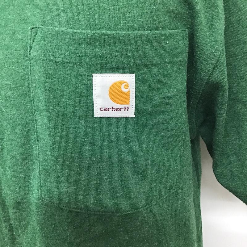 カーハート Carhartt Tシャツ 半袖 K87-M Tシャツ 半袖カットソー クルーネックカットソー S ロゴ、文字 緑 / グリーン /  メンズ USED 古着 中古 10098191