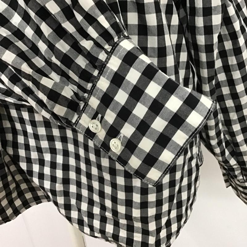 アパートバイローリーズ apart by lowrys カットソー 長袖 AP260092AD 前後着 2WAY Cソデボリュームブラウス FREE チェック 白 / ホワイト / X 黒 / ブラック /  レディース USED 古着 中古 10098224