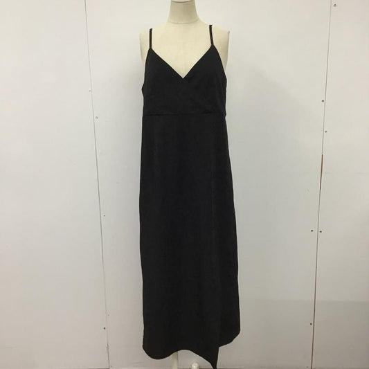 スライ SLY ワンピース ひざ丈スカート 030CAM33-7010 FRONT BUTTON SLIP OP キャミワンピース 1 無地 黒 / ブラック /  レディース USED 古着 中古 10098226