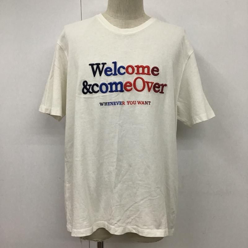 ザラ ZARA Tシャツ 半袖 0526 305 052 クルーネック 刺繍 XL ロゴ、文字 白 / ホワイト /  メンズ USED 古着 中古 10098228