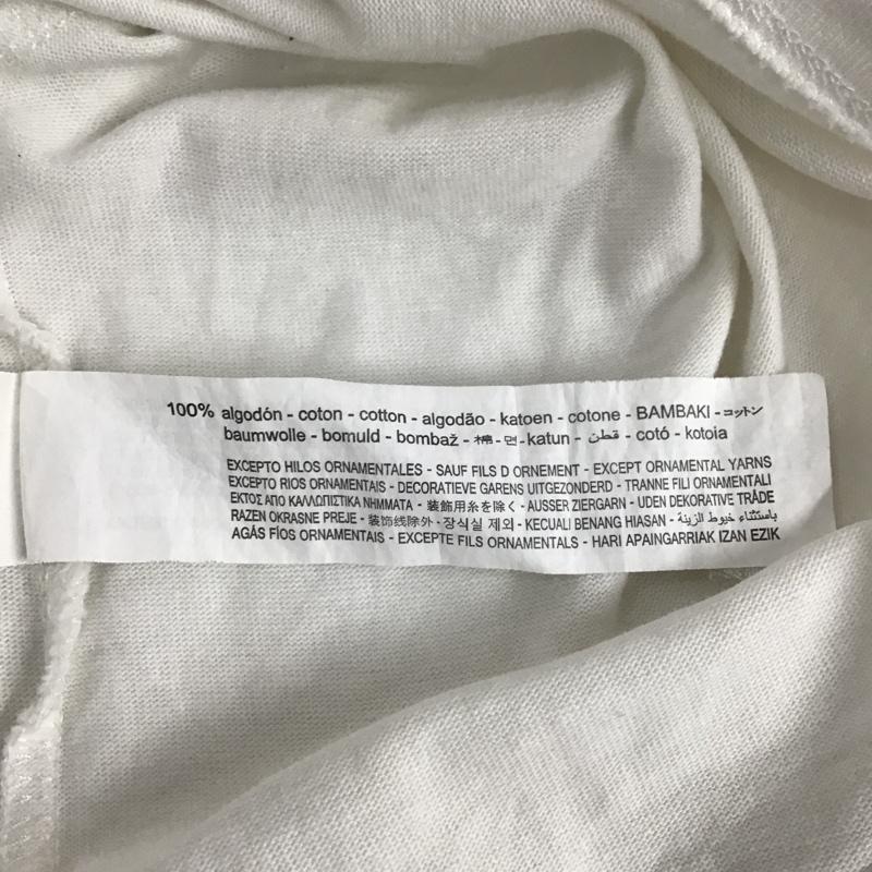 ザラ ZARA Tシャツ 半袖 0526 305 052 クルーネック 刺繍 XL ロゴ、文字 白 / ホワイト /  メンズ USED 古着 中古 10098228
