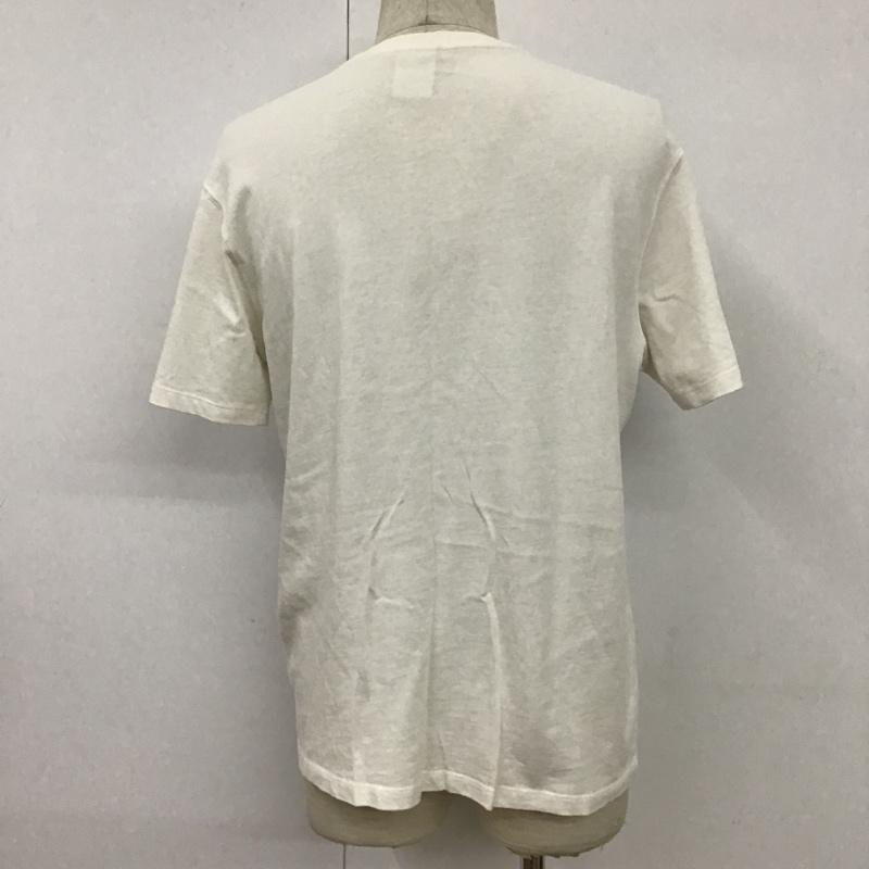 ザラ ZARA Tシャツ 半袖 0526 305 052 刺繍 クルーネック M ロゴ、文字 白 / ホワイト /  メンズ USED 古着 中古 10098230