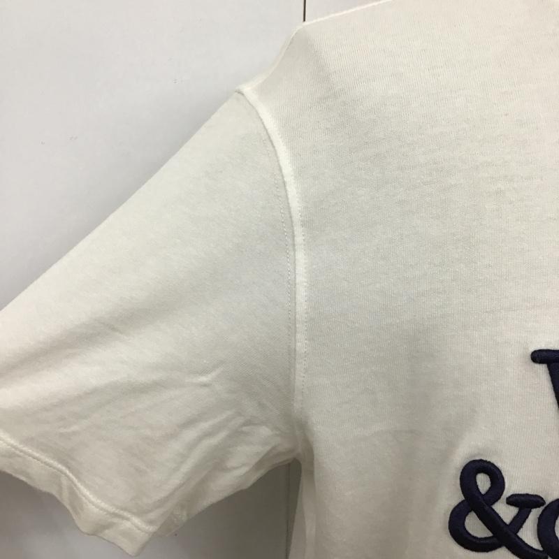 ザラ ZARA Tシャツ 半袖 0526 305 052 刺繍 クルーネック M ロゴ、文字 白 / ホワイト /  メンズ USED 古着 中古 10098230