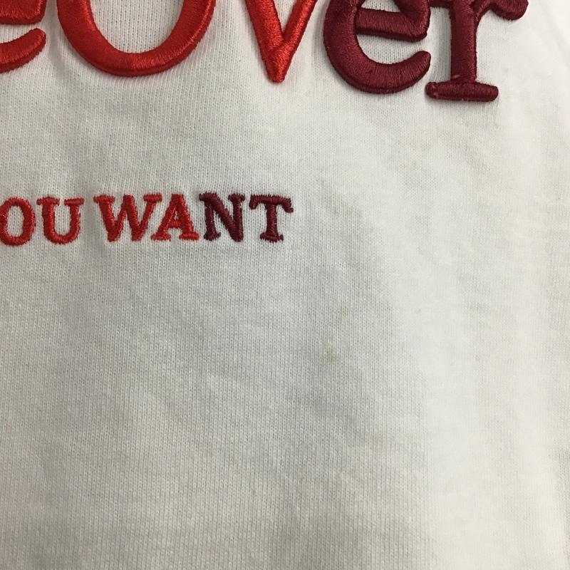 ザラ ZARA Tシャツ 半袖 0526 305 052 刺繍 クルーネック M ロゴ、文字 白 / ホワイト /  メンズ USED 古着 中古 10098230