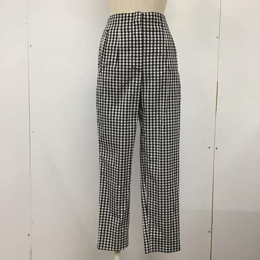 ザラ ZARA パンツ スラックス 1608 121 064 ハイウエスト XS チェック 白 / ホワイト / X 黒 / ブラック /  レディース USED 古着 中古 10098232
