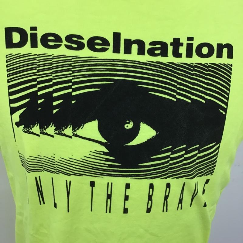 ディーゼル DIESEL Tシャツ 半袖 Dieselnation クルーネック S ロゴ、文字 黄 / イエロー /  メンズ USED 古着 中古 10098235