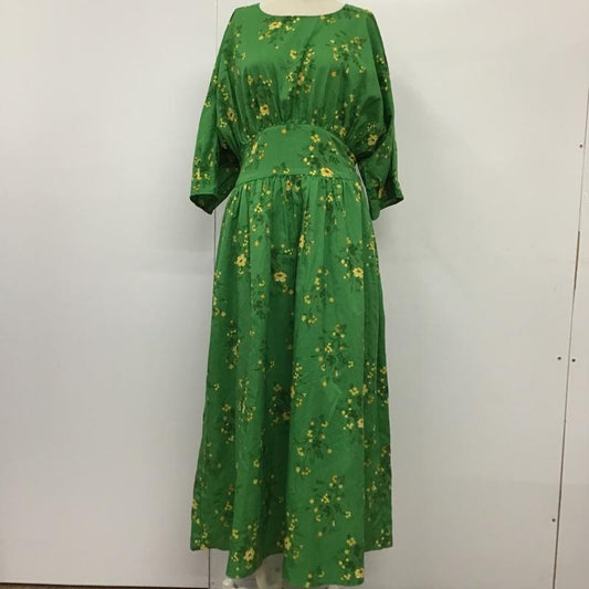 マウジー MOUSSY ワンピース ロングスカート 010BSV30-0660 FLORALPUFFSLEEVEDRESS 2 花柄 緑 / グリーン /  レディース USED 古着 中古 10098245