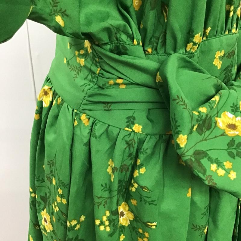 マウジー MOUSSY ワンピース ロングスカート 010BSV30-0660 FLORALPUFFSLEEVEDRESS 2 花柄 緑 / グリーン /  レディース USED 古着 中古 10098245