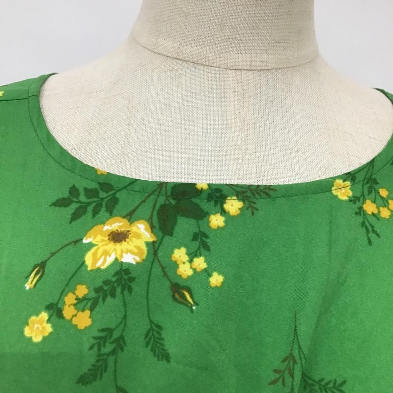 マウジー MOUSSY ワンピース ロングスカート 010BSV30-0660 FLORALPUFFSLEEVEDRESS 2 花柄 緑 / グリーン /  レディース USED 古着 中古 10098245