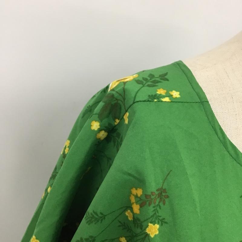 マウジー MOUSSY ワンピース ロングスカート 010BSV30-0660 FLORALPUFFSLEEVEDRESS 2 花柄 緑 / グリーン /  レディース USED 古着 中古 10098245