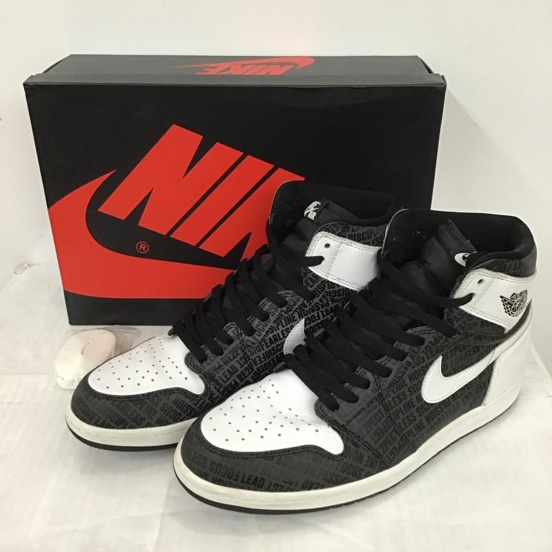 ナイキ NIKE スニーカー スニーカー 555088 008 AIR JORDAN 1 RETRO HIGH OG 30cm 箱有 30.0cm ロゴ、文字 白 / ホワイト / X 黒 / ブラック /  メンズ USED 古着 中古 10098252