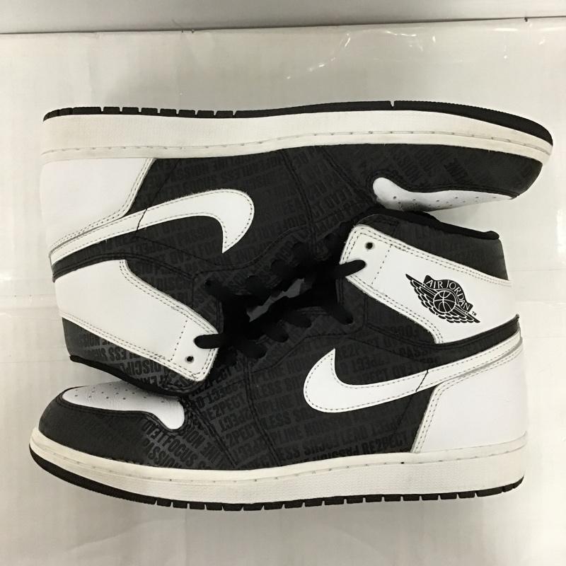 ナイキ NIKE スニーカー スニーカー 555088 008 AIR JORDAN 1 RETRO HIGH OG 30cm 箱有 30.0cm ロゴ、文字 白 / ホワイト / X 黒 / ブラック /  メンズ USED 古着 中古 10098252