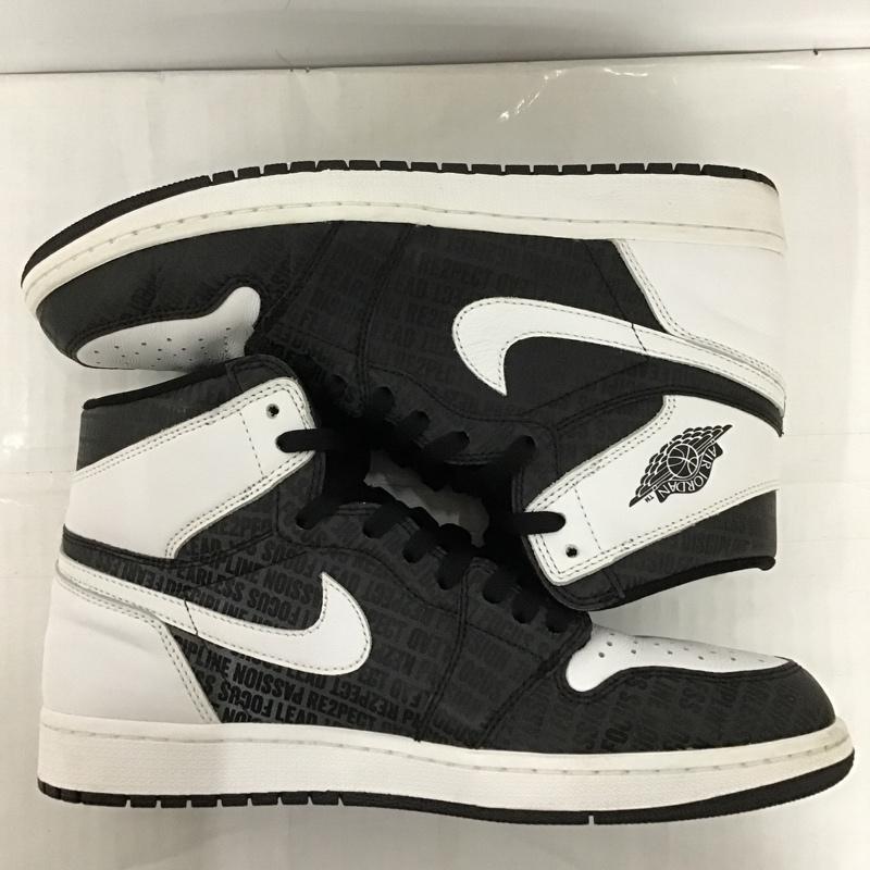 ナイキ NIKE スニーカー スニーカー 555088 008 AIR JORDAN 1 RETRO HIGH OG 30cm 箱有 30.0cm ロゴ、文字 白 / ホワイト / X 黒 / ブラック /  メンズ USED 古着 中古 10098252