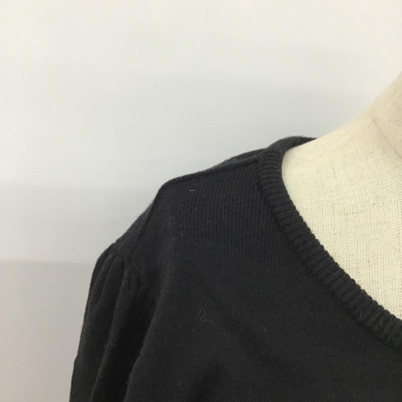 グローブ grove ワンピース ロングスカート 768-54010 ジャカードドッキングワンピース ニット S  黒 / ブラック / X 白 / ホワイト / X 灰 / グレー /  レディース USED 古着 中古 10098262