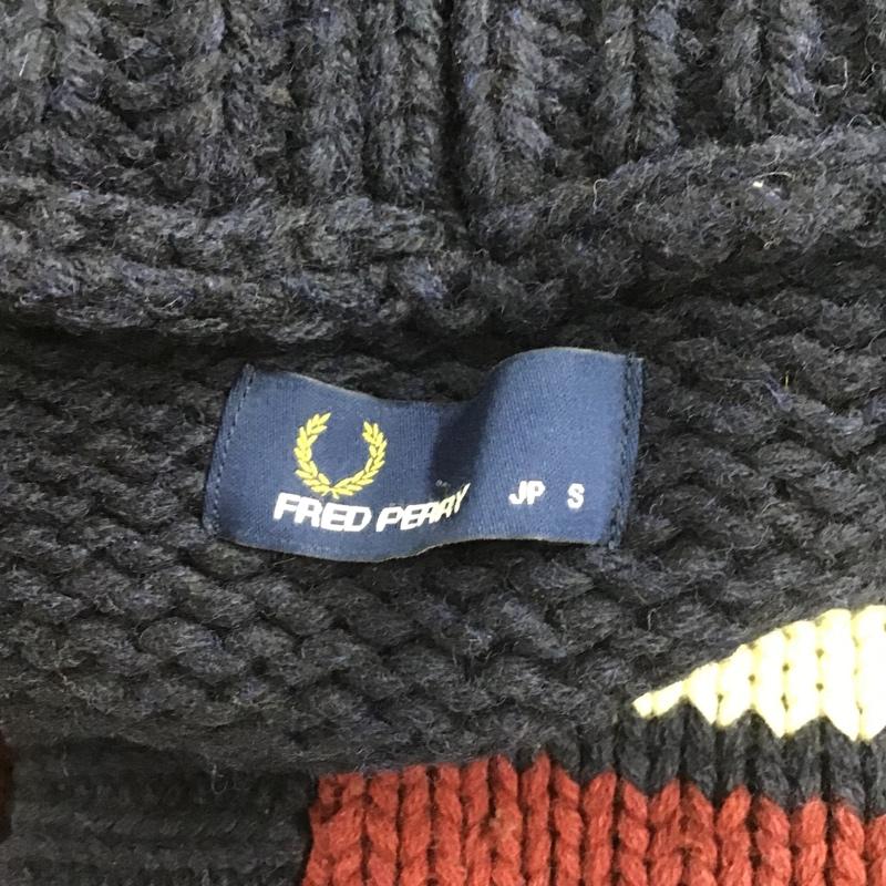 フレッドペリー FRED PERRY カーディガン 長袖 F3083 ショールカラー S 無地 紺 / ネイビー / X アイボリー / アイボリー / X ボルドー / ボルドー /  メンズ USED 古着 中古 10098271