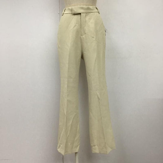 ローリーズファーム LOWRYS FARM パンツ スラックス LF520040 ツイルカラーフレアパンツ タグ付き M 無地 アイボリー / アイボリー /  レディース USED 古着 中古 10098276
