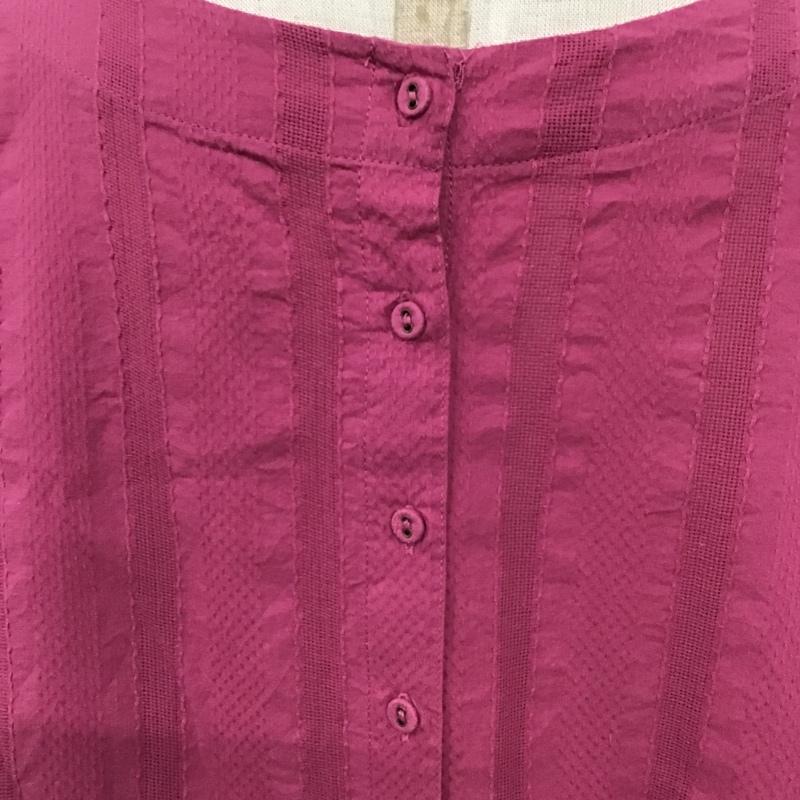 サマンサモスモス Samansa Mos2 カットソー 半袖 1710390 ドビーギャザー前後着ブラウス FREE ストライプ 紫 / パープル /  レディース USED 古着 中古 10098282