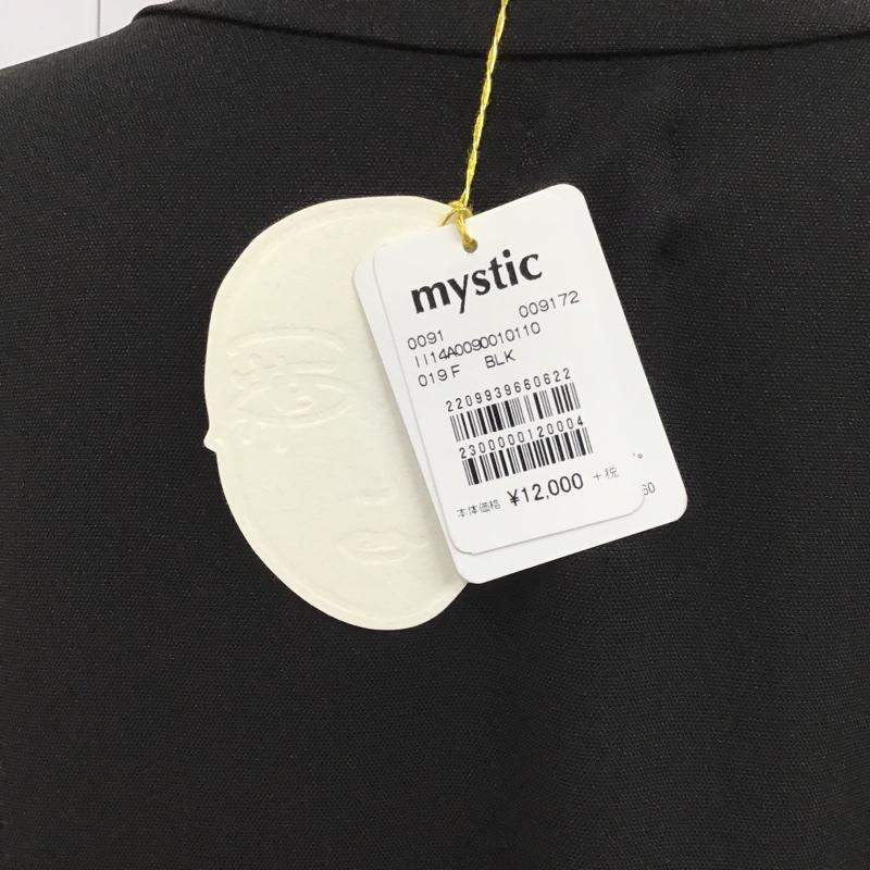 ミスティック mystic ワンピース ロングスカート II14A0090010110 裾プリーツ タグ付き FREE 無地 黒 / ブラック /  レディース USED 古着 中古 10098290