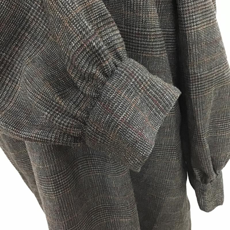 ダブルクローゼット w closet ワンピース ひざ丈スカート 323856 モックネック チェック ダークグレー / ダークグレー / X 青 / ブルー / X 橙 / オレンジ / X えんじ / ワインレッド /  レディース USED 古着 中古 10098294