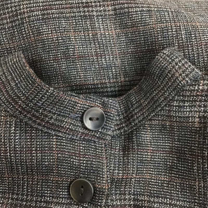 ダブルクローゼット w closet ワンピース ひざ丈スカート 323856 モックネック チェック ダークグレー / ダークグレー / X 青 / ブルー / X 橙 / オレンジ / X えんじ / ワインレッド /  レディース USED 古着 中古 10098294