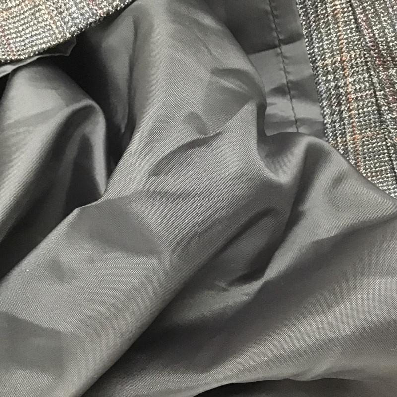 ダブルクローゼット w closet ワンピース ひざ丈スカート 323856 モックネック チェック ダークグレー / ダークグレー / X 青 / ブルー / X 橙 / オレンジ / X えんじ / ワインレッド /  レディース USED 古着 中古 10098294