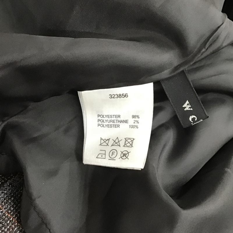 ダブルクローゼット w closet ワンピース ひざ丈スカート 323856 モックネック チェック ダークグレー / ダークグレー / X 青 / ブルー / X 橙 / オレンジ / X えんじ / ワインレッド /  レディース USED 古着 中古 10098294