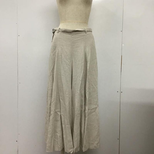 ニコアンド niko and... ボトムス ボトムス ST93CL06AD ヨーロピアンリネン ワイドパンツ フレアパンツ L 無地 アイボリー / アイボリー /  レディース USED 古着 中古 10098297
