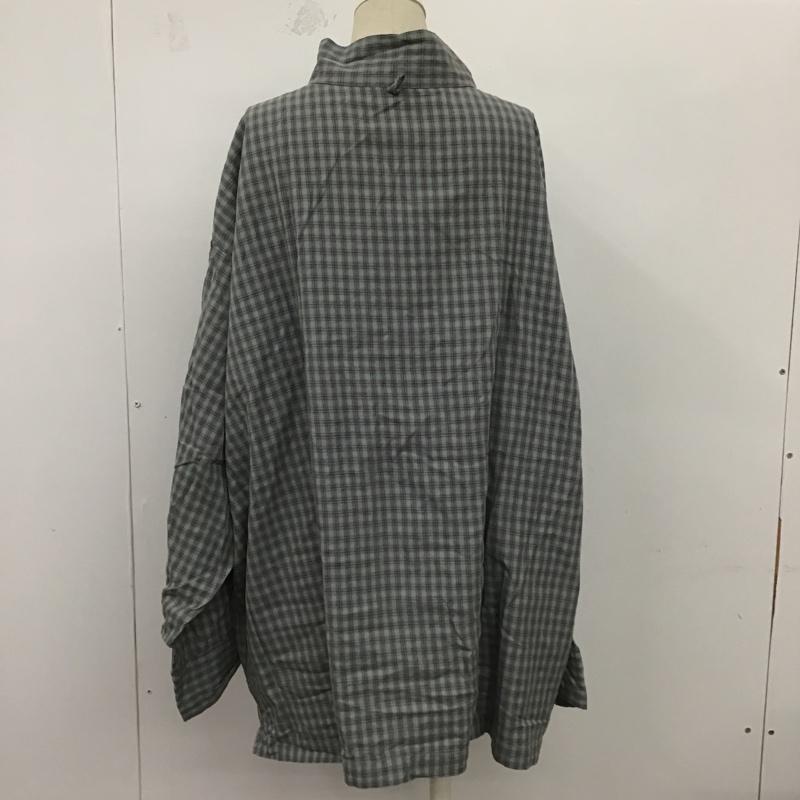 ニコアンド niko and... カットソー 長袖 T211DA02AD ノーカラー プルオーバーシャツ FREE チェック 薄緑 / ライトグリーン / X 紫 / パープル / X 黒 / ブラック /  レディース USED 古着 中古 10098313