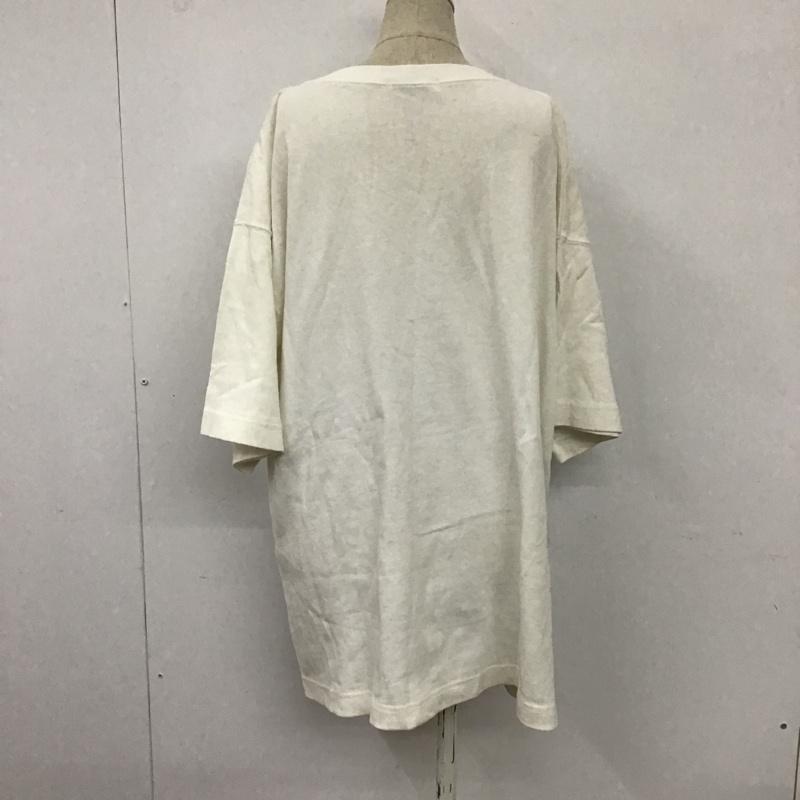 ジーナシス JEANASIS カットソー 半袖 JS063149TP サイドジッププルオーバー Vネック FREE 無地 白 / ホワイト /  レディース USED 古着 中古 10098317