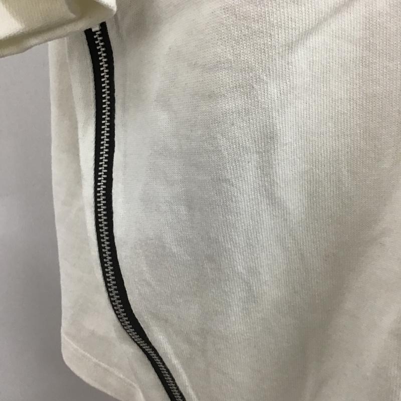 ジーナシス JEANASIS カットソー 半袖 JS063149TP サイドジッププルオーバー Vネック FREE 無地 白 / ホワイト /  レディース USED 古着 中古 10098317