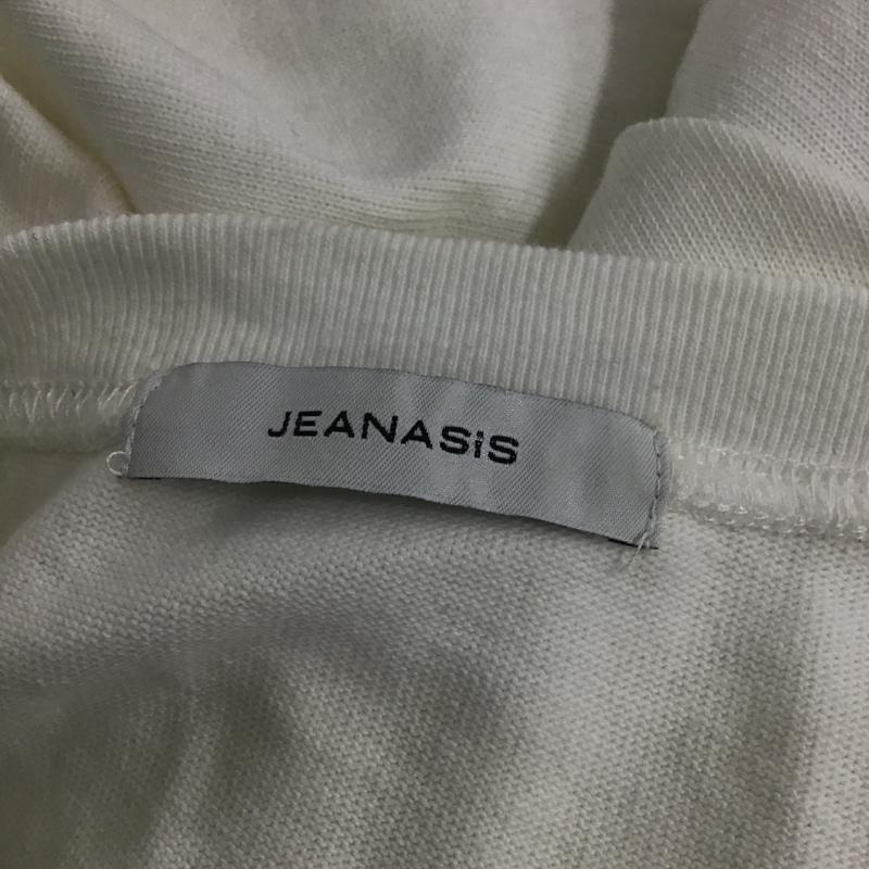 ジーナシス JEANASIS カットソー 半袖 JS063149TP サイドジッププルオーバー Vネック FREE 無地 白 / ホワイト /  レディース USED 古着 中古 10098317
