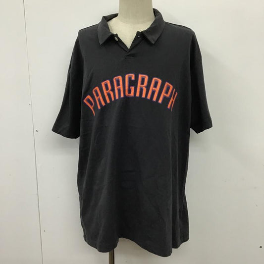 パラグラフ Paragraph カットソー 半袖 半袖カットソー ポロシャツ プリントTシャツ カラーカットソー 1 ロゴ、文字 黒 / ブラック /  メンズ USED 古着 中古 10098351