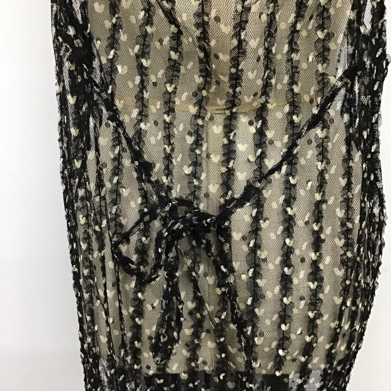 ニーム neam ワンピース ロングスカート チュールレース キャミワンピース 総柄 黒 / ブラック /  レディース USED 古着 中古 10098373