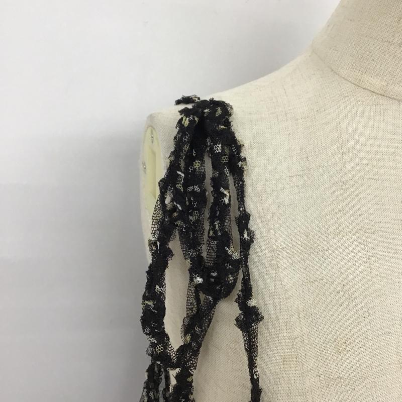 ニーム neam ワンピース ロングスカート チュールレース キャミワンピース 総柄 黒 / ブラック /  レディース USED 古着 中古 10098373