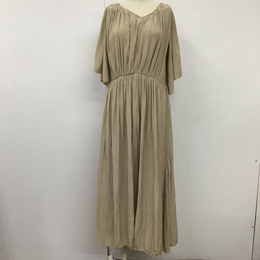 ミラオーウェン Mila Owen ワンピース ロングスカート 09WF0201121 ウエストマークマキシワンピース 2WAY 前後着 0 無地 ベージュ / ベージュ /  レディース USED 古着 中古 10098378