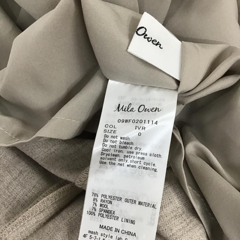 ミラオーウェン Mila Owen ワンピース ロングスカート 09WF0201114 マニッシュIラインマキシワンピース 0 無地 アイボリー / アイボリー /  レディース USED 古着 中古 10098382