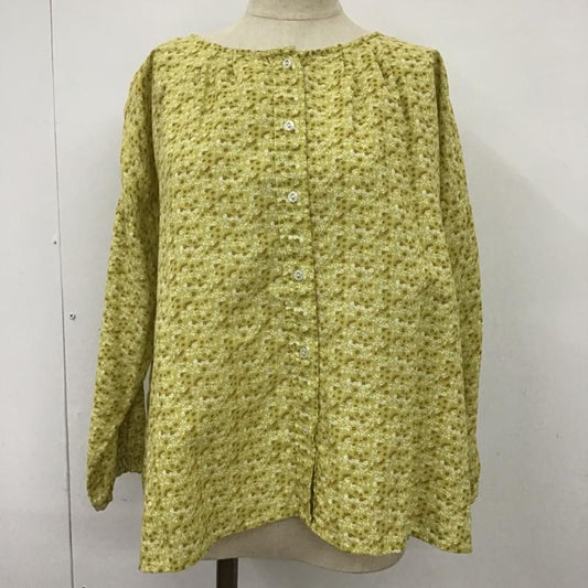 サマンサモスモス Samansa Mos2 シャツ、ブラウス 長袖 1705352 ノーカラー FREE 花柄 黄 / イエロー /  レディース USED 古着 中古 10098383