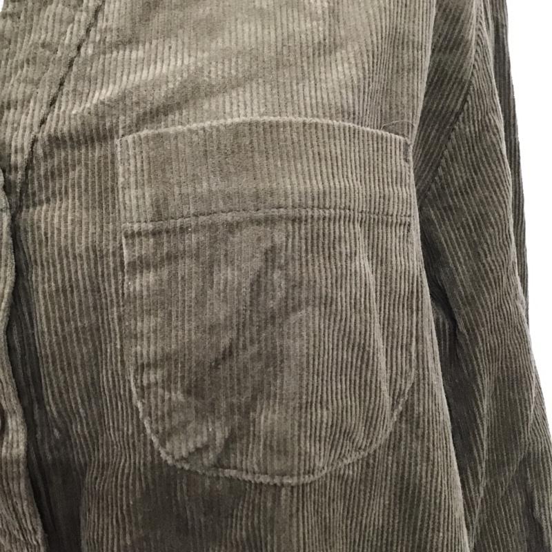 サニーレーベル Sonny Label ワンピース ひざ丈スカート LA87-26K030 コーデュロイ ノーカラー FREE 無地 カーキ / カーキ /  レディース USED 古着 中古 10098385