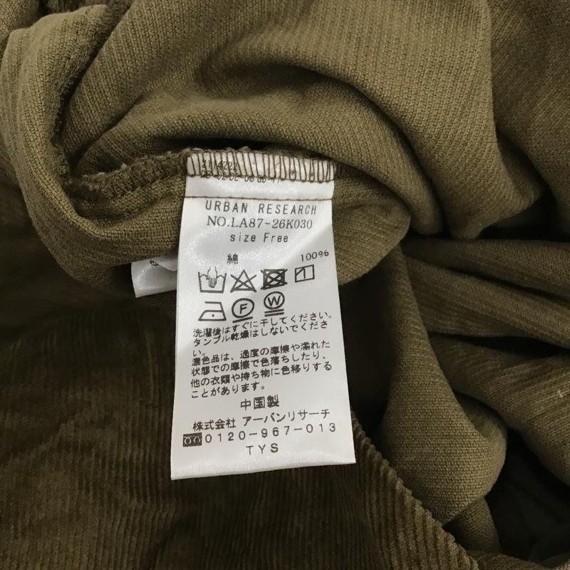 サニーレーベル Sonny Label ワンピース ひざ丈スカート LA87-26K030 コーデュロイ ノーカラー FREE 無地 カーキ / カーキ /  レディース USED 古着 中古 10098385