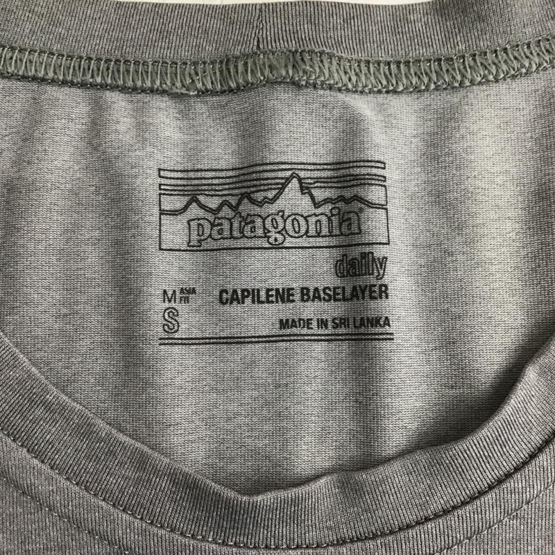パタゴニア patagonia Tシャツ 半袖 CAPILENE BASELAYER S ロゴ、文字 灰 / グレー /  メンズ USED 古着 中古 10098423