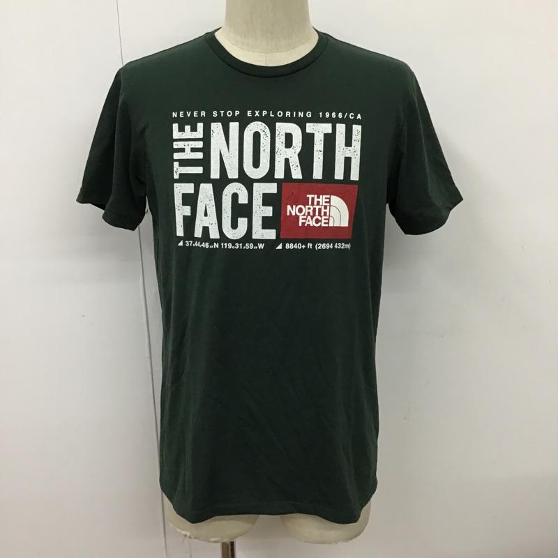 ザノースフェイス THE NORTH FACE Tシャツ 半袖 NT81785 スクエア ロゴ M プリント 緑 / グリーン /  メンズ USED 古着 中古 10098424