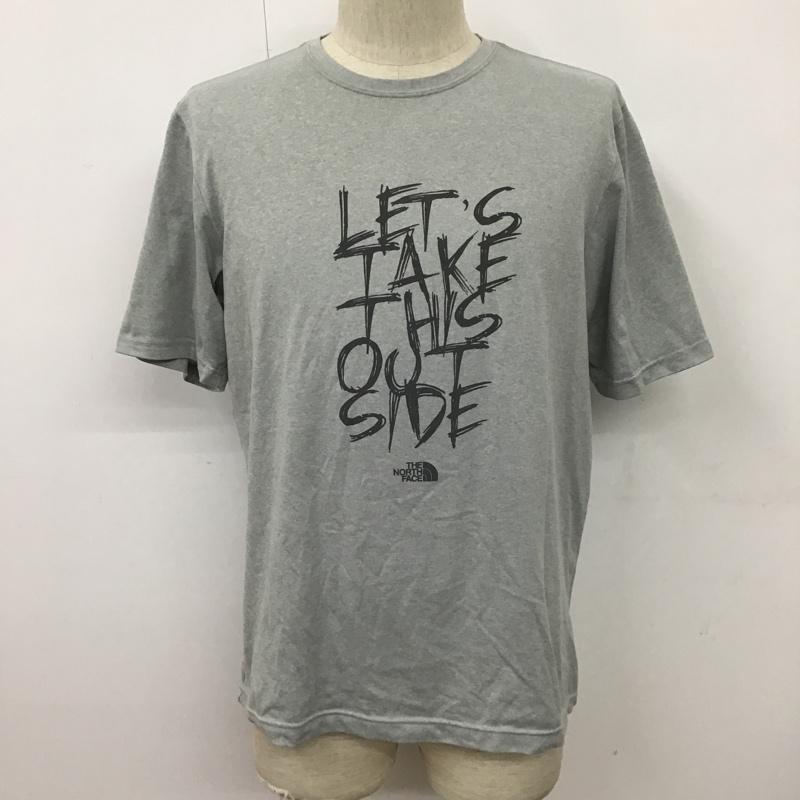 ザノースフェイス THE NORTH FACE Tシャツ 半袖 NF0A33LHDYX クルーネック プリント S ロゴ、文字 灰 / グレー /  メンズ USED 古着 中古 10098426