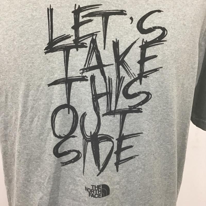 ザノースフェイス THE NORTH FACE Tシャツ 半袖 NF0A33LHDYX クルーネック プリント S ロゴ、文字 灰 / グレー /  メンズ USED 古着 中古 10098426