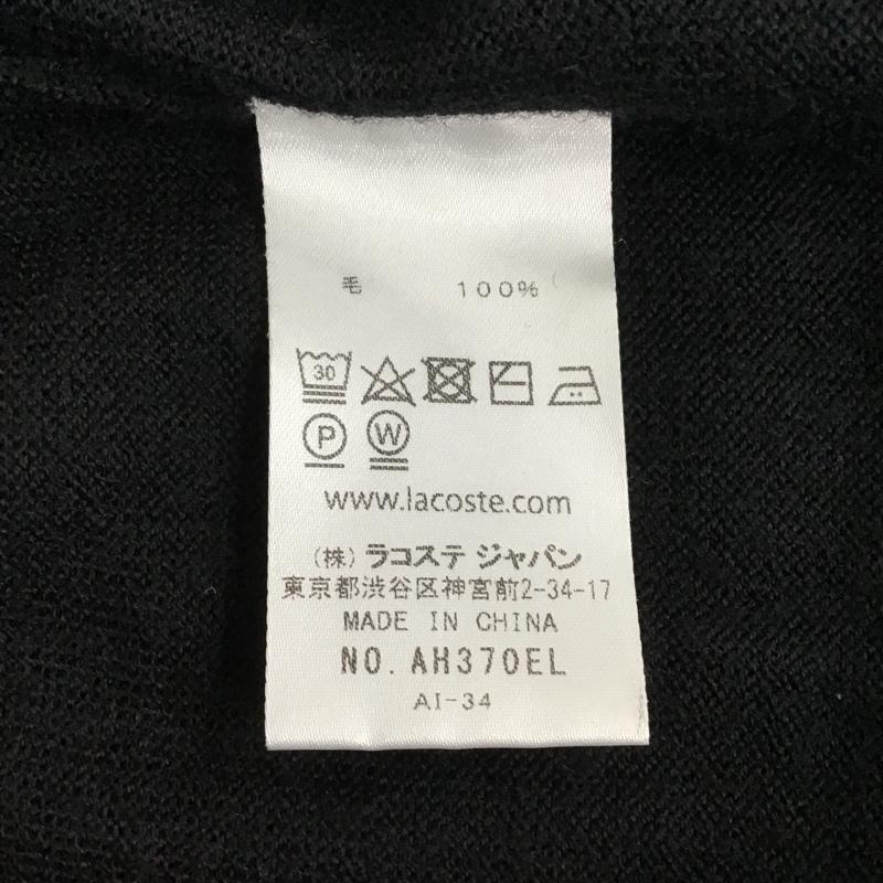 ラコステ LACOSTE ベスト ベスト ウール Vネック プルオーバー ワニ S ワンポイント 黒 / ブラック /  メンズ USED 古着 中古 10098427