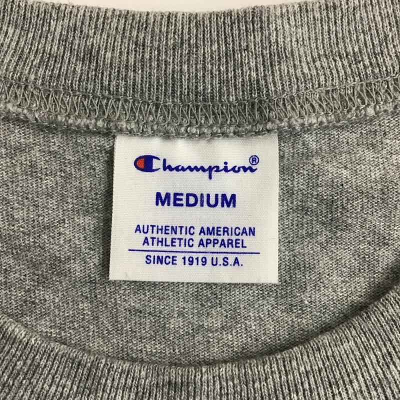 チャンピオン Champion Tシャツ 半袖 C3-M349 胸ポケット M ワンポイント 灰 / グレー /  メンズ USED 古着 中古 10098428