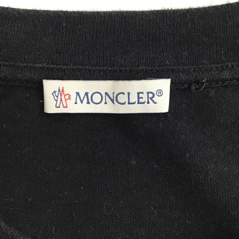 モンクレール MONCLER Tシャツ 半袖 C-SCOM-18-2067 半袖カットソー プリントTシャツ クルーネックカットソー XS ロゴ、文字 黒 / ブラック /  メンズ USED 古着 中古 10098440
