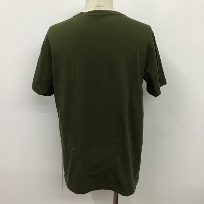 ラコステ LACOSTE Tシャツ 半袖 半袖カットソー クルーネックカットソー ロゴTシャツ L ロゴ、文字 カーキ / カーキ /  メンズ USED 古着 中古 10098465