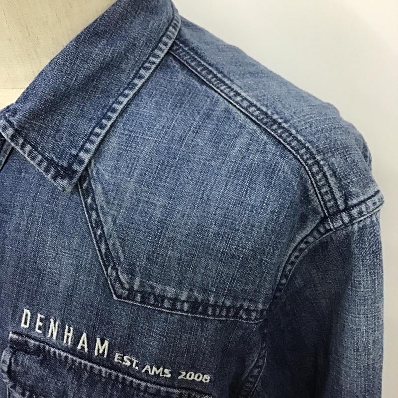 デンハム DENHAM シャツ、ブラウス 長袖 長袖 M ロゴ、文字 インディゴ / インディゴ /  メンズ USED 古着 中古 10098469