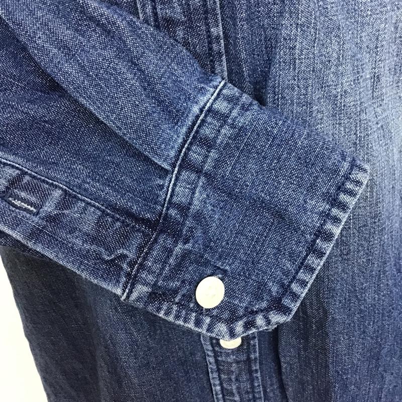デンハム DENHAM シャツ、ブラウス 長袖 長袖 M ロゴ、文字 インディゴ / インディゴ /  メンズ USED 古着 中古 10098469