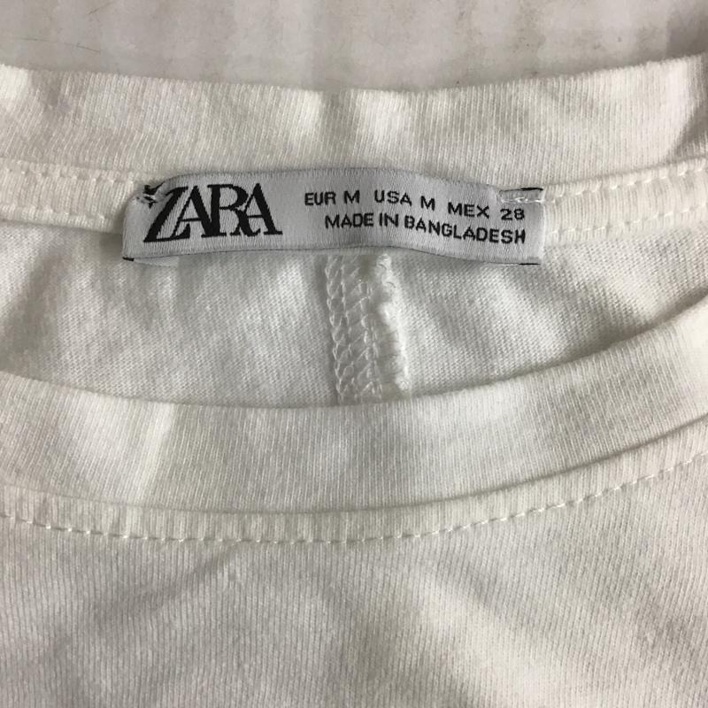 ザラ ZARA ワンピース ロングスカート ロングワンピース 半袖ワンピース カジュアルワンピース クルーネックワンピ M 無地 白 / ホワイト /  レディース USED 古着 中古 10098482